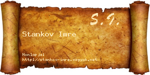 Stankov Imre névjegykártya